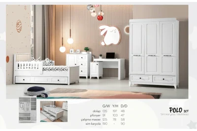 Aymini Polo Karyolalı Set
